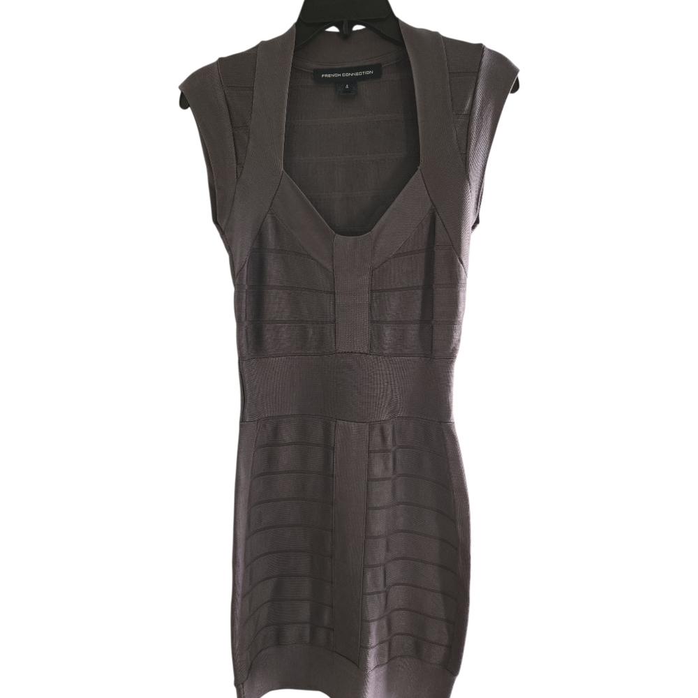 French Connection DARK GREY Mini Dress SZ 4